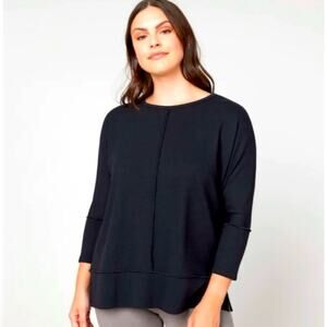 Spanx Perfect Length Top Dolman 3/4 Sleeve in Black Size L